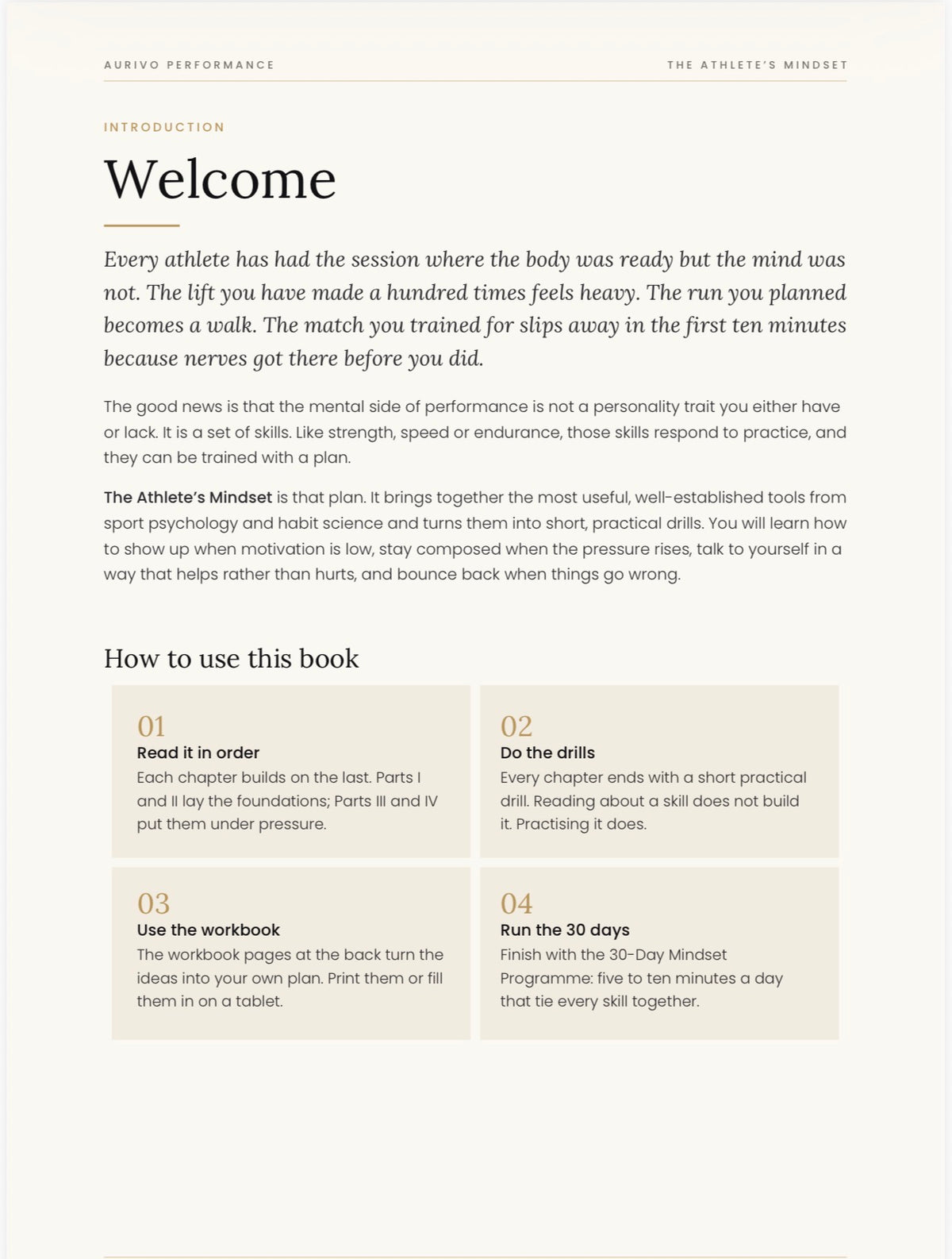 The Athlete's Mindset: Mental Performance Ebook & 30-Day Programme
