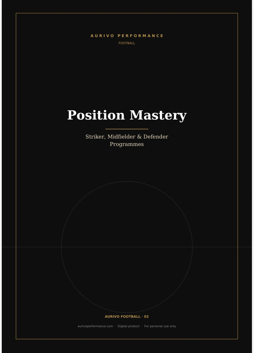 Position Mastery – striker, midfielder and defender football programmes