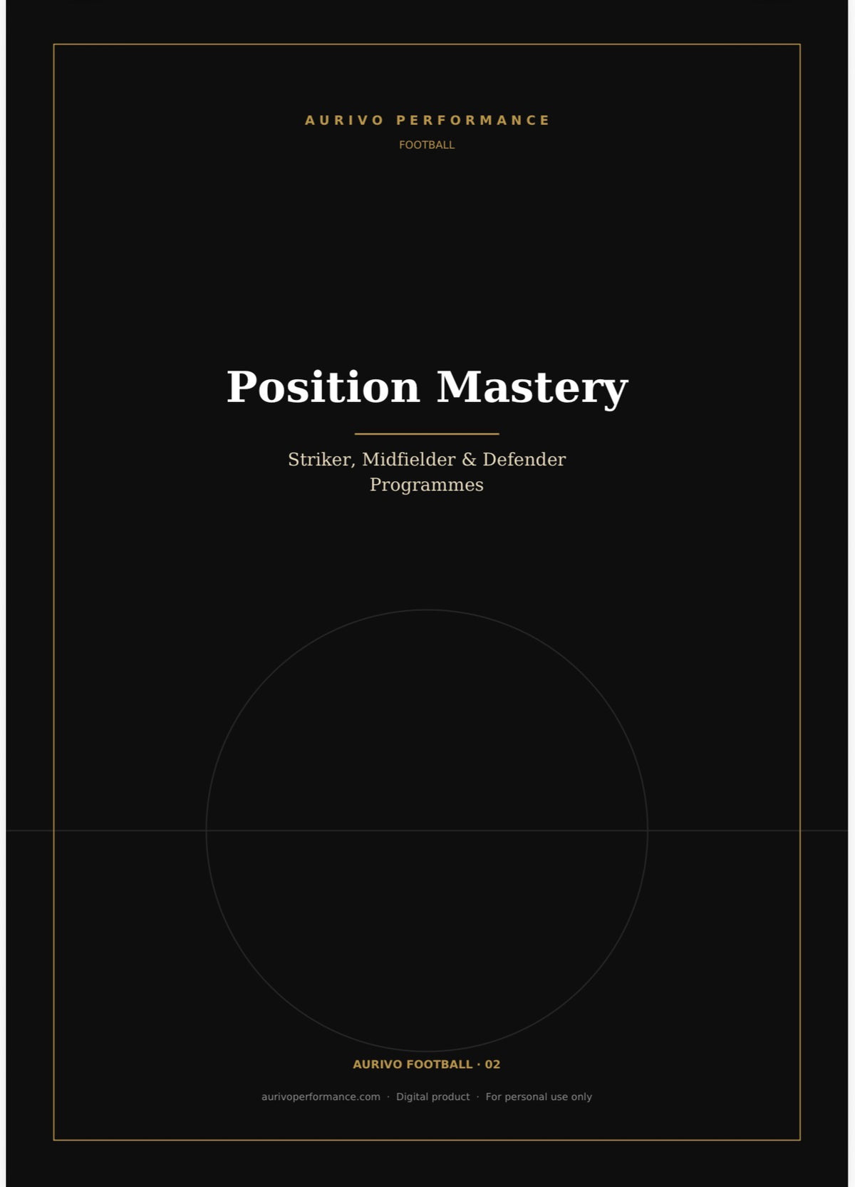 Position Mastery – striker, midfielder and defender football programmes