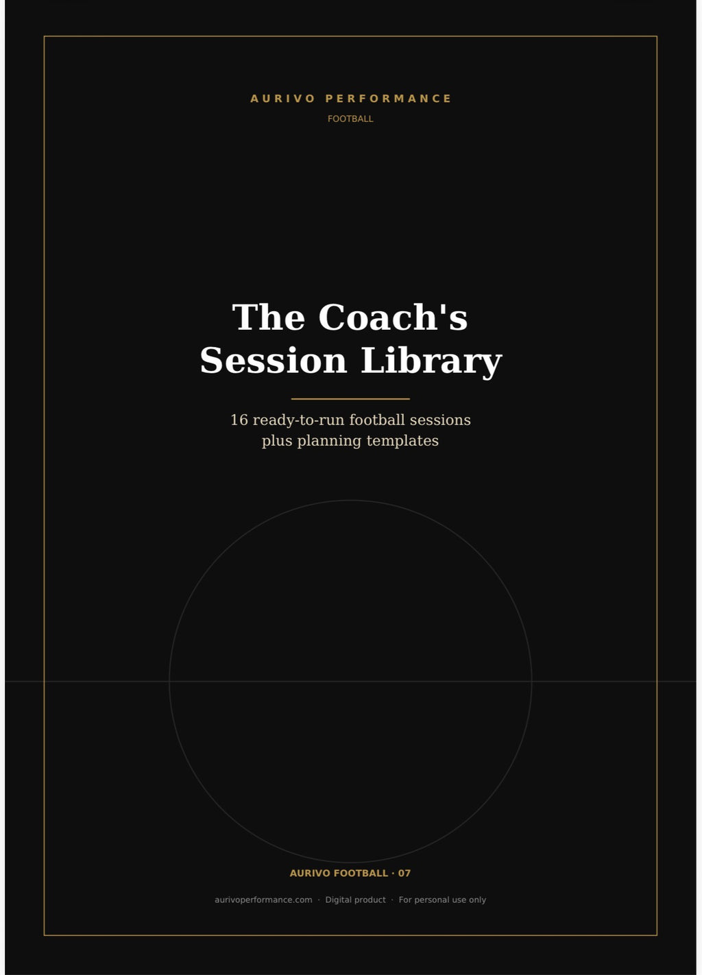 Coach's Session Library – 16 football training session plans for coaches