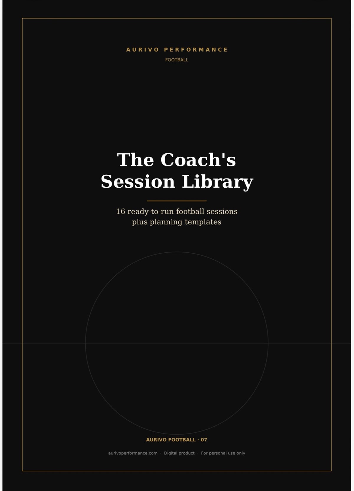 Coach's Session Library – 16 football training session plans for coaches